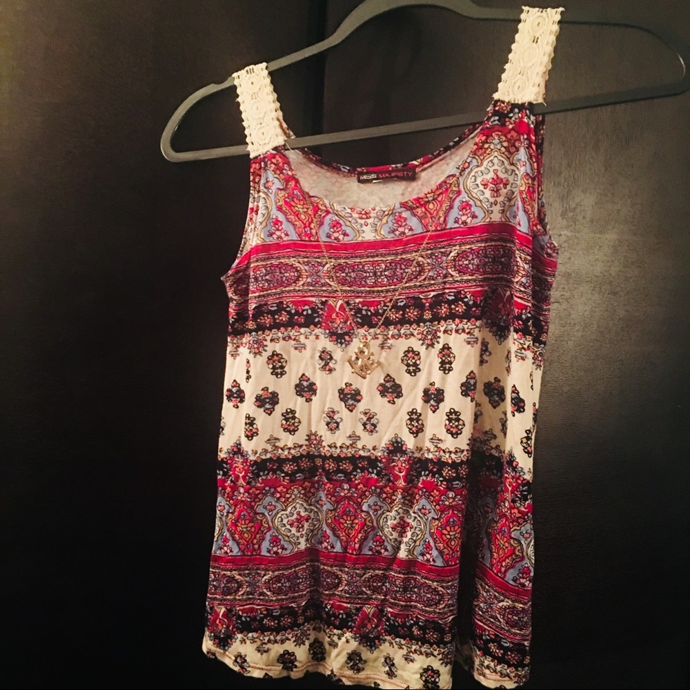 Girls multi color tank top.  Size 10/12
